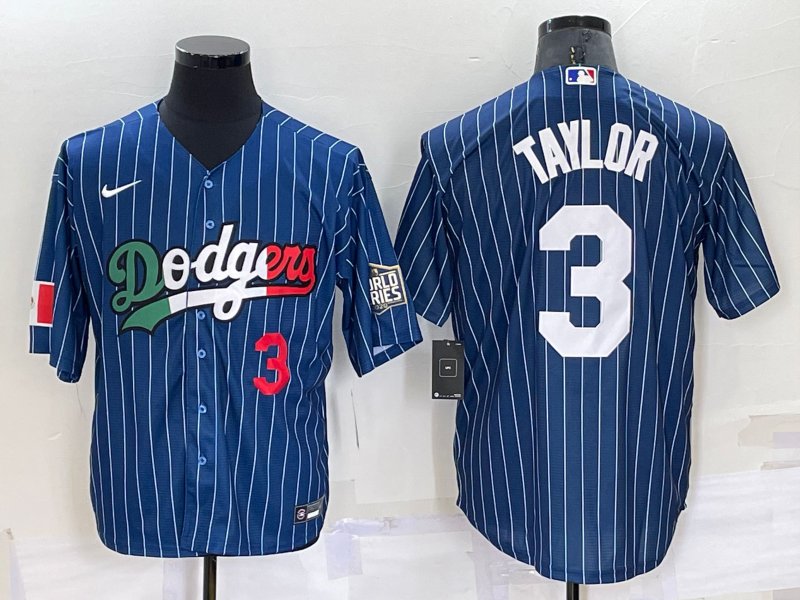 Men's Los Angeles Dodgers #3 Chris Taylor Navy Mexico World Series Cool Base Stitched Baseball Jersey Men's Los Angeles Dodgers #3 Chris Taylor Navy Mexico World Series Cool Base Stitched Baseball Jersey